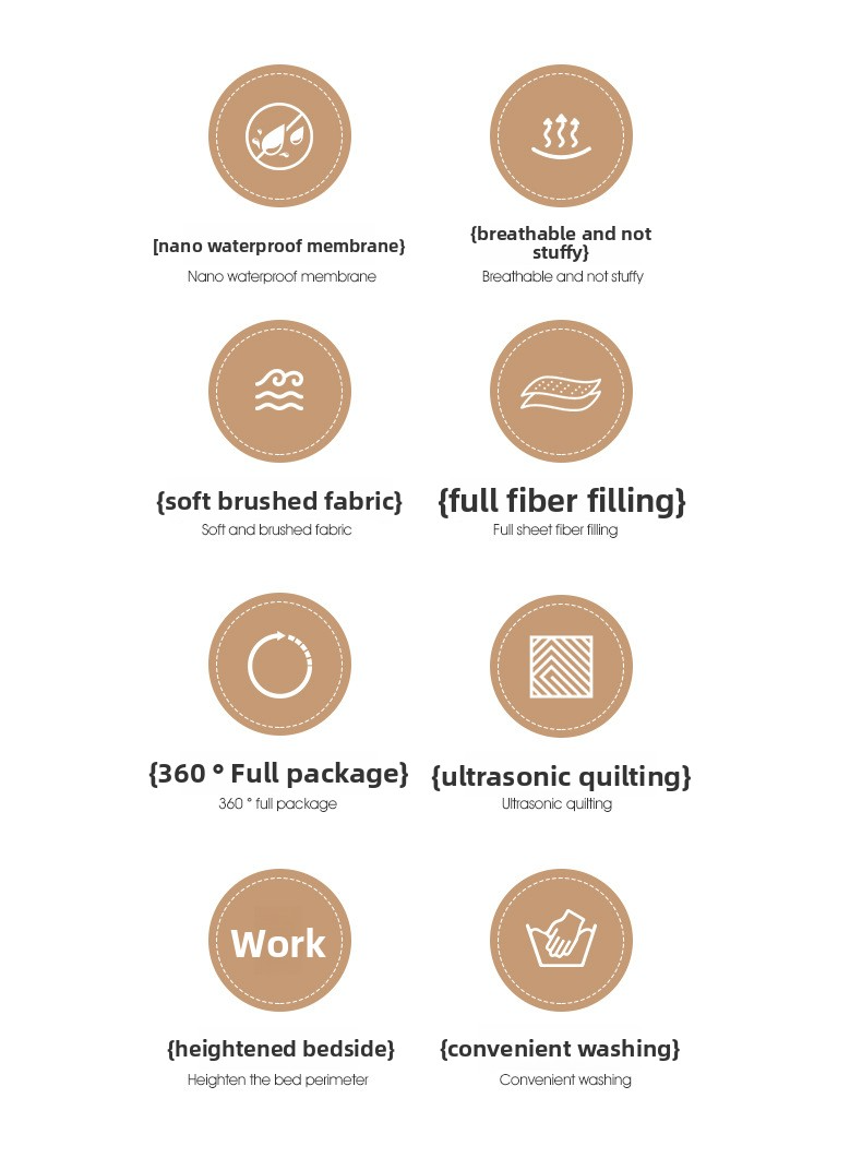 Protège-matelas matelassé en fibre de soja - Couverture complète, imperméable et antidérapant (hypoallergénique, respirant, lavable en machine)_voghion.com