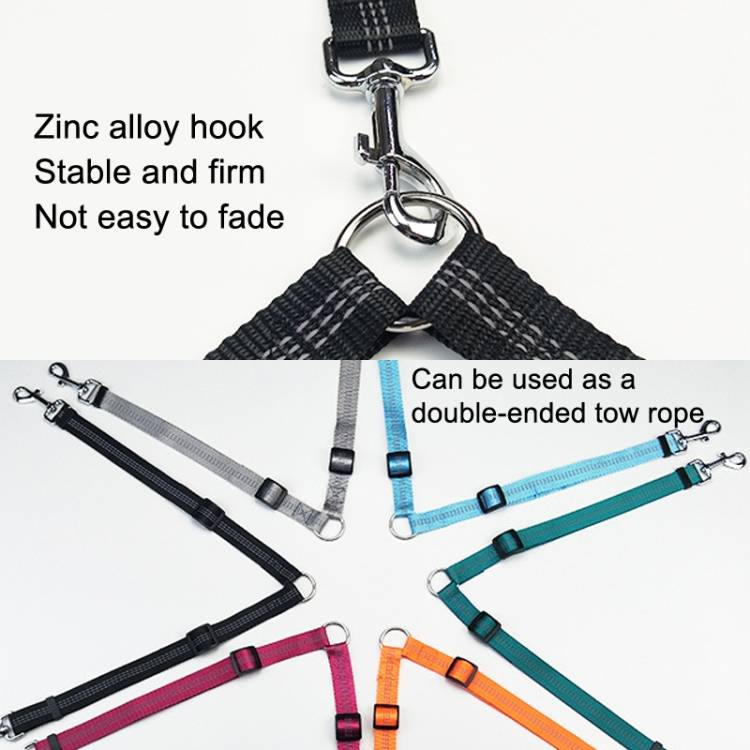 Pet Dual-purpose Car Reflective Seat Belt Dog Leash_voghion.com