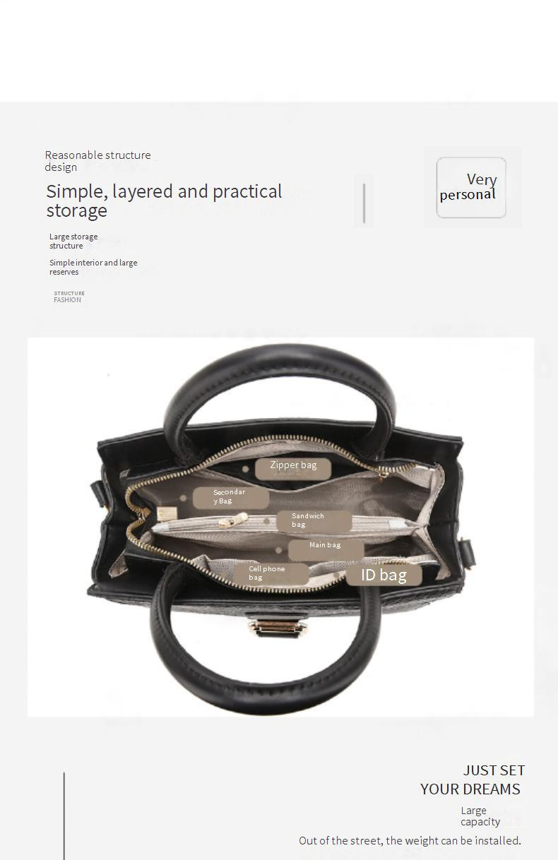 Women's Bags New Woven Mother And Child Bag Two Piece Women's Bag Large Capacity Single Shoulder Handbag Messenger Bag_voghion.com