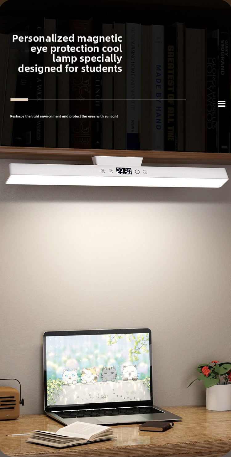 LED-Schreibtischlampe mit hohem CRI 90+ und Touch-Steuerung, einstellbarer Helligkeit und Farbtemperatur, wiederaufladbar über USB, Arbeitslicht für Wohnheim, Büro, Nachttisch_voghion.com