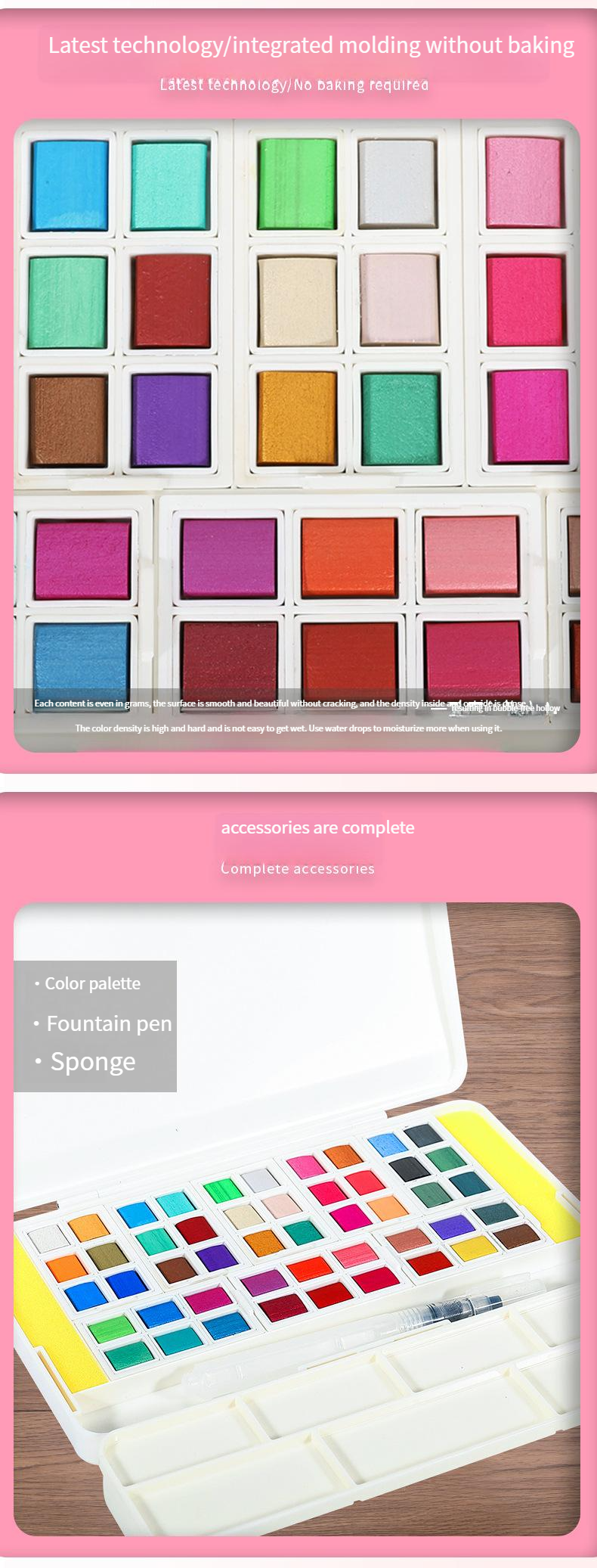 Oil Paints 48 Colors Metallic Solid Watercolor Pearlescent Pigment Set Art Dedicated Portable Watercolor Painting_voghion.com