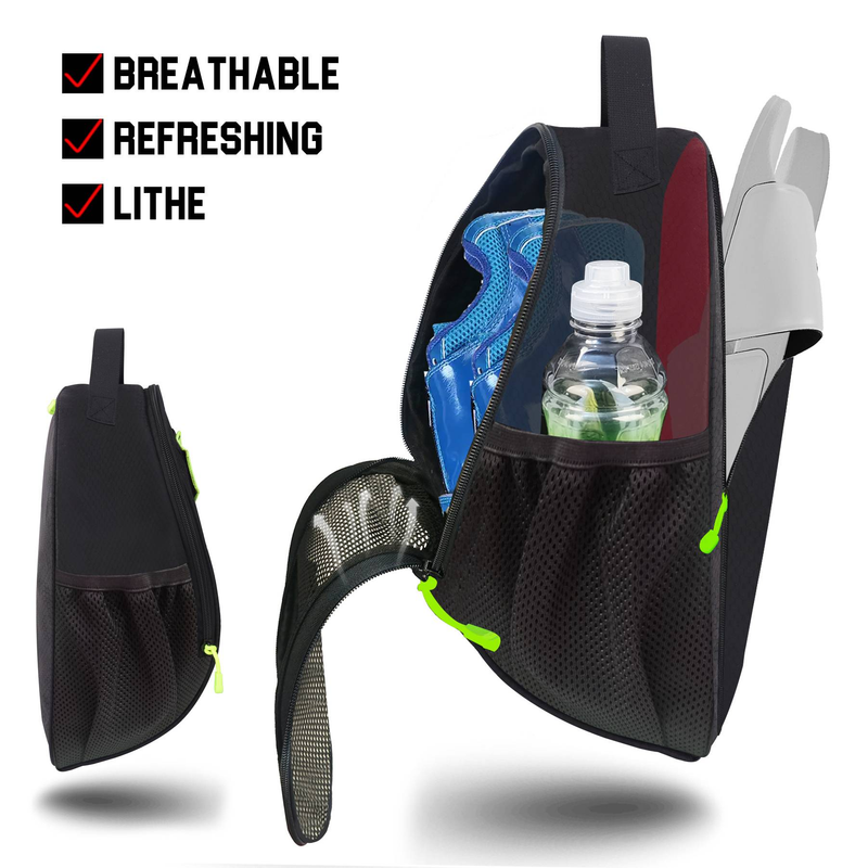 Zipper Sports Shoe Strap Bag With Side Accessory Pocket For Storing Golf Accessories, Shoe Carry Bags With Clasped Strap Handle_voghion.com