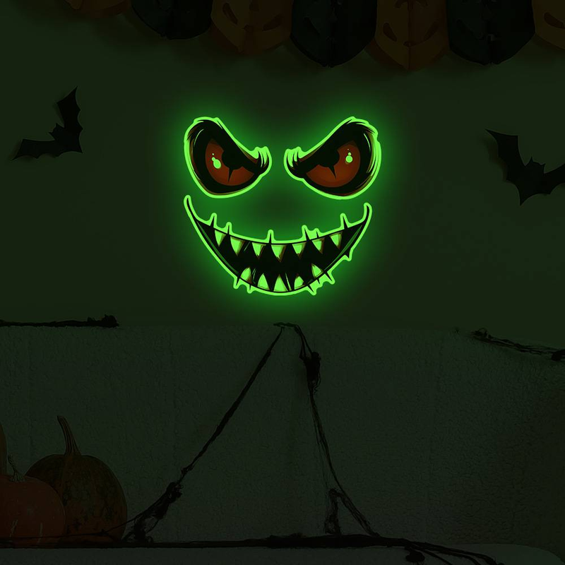 Im Dunkeln leuchtende Halloween-Wandaufkleber mit gruseligen Augen – gruselige Aufkleber für Schlafzimmer, Wohnzimmer, Party-Dekoration_voghion.com