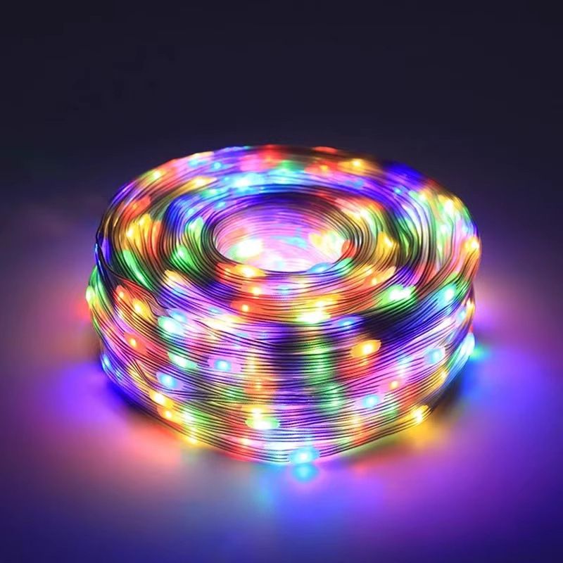Luci a LED per esterni impermeabili con 8 modalità di illuminazione - Opzioni solari/a spina per decorazioni da giardino, albero di Natale e patio_voghion.com