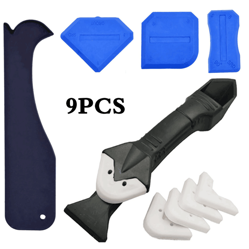 Professional Multi-Purpose Scraper Kit For Caulk Removal, Edge Trimming & Surface Cleaning – Includes Blade & Rubber Nozzles_voghion.com