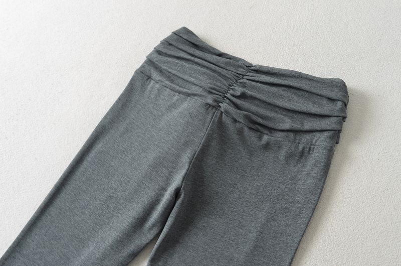 25 Nuovo stile estivo per ragazze calde, vestibilità slim, scollo rotondo, maglietta a maniche corte snellente + pantaloni lunghi casual con lacci e fondo a campana_voghion.com