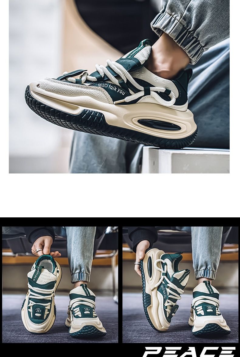 Herrenschuhe Herrenschuhe Mode Leder Freizeitschuhe Sportschuhe Vielseitig Dicke Sohle Höhe Erhöhen Bequeme Leichte Luxus Dad Fashion Schuhe_voghion.com