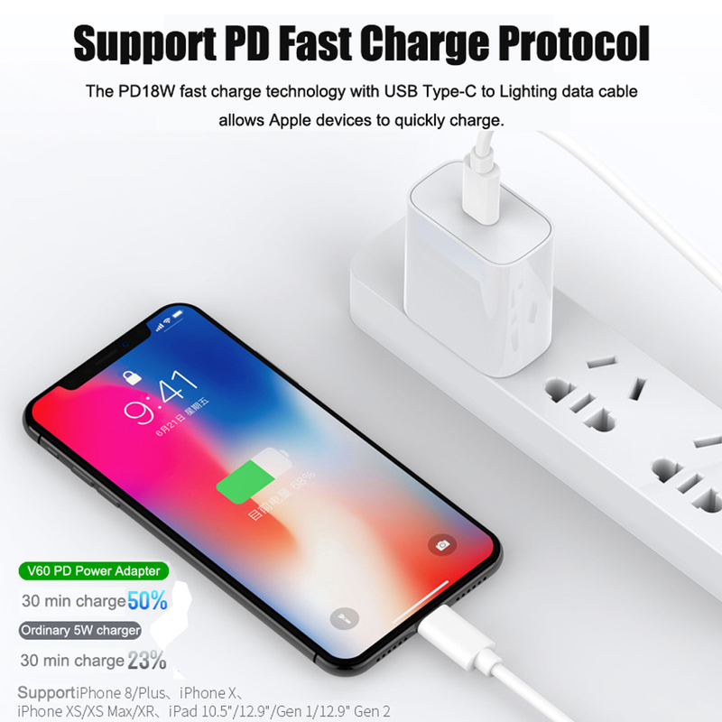 QC PD 3.0 FCP carregador USB duplo 18 W de carregamento rápido UE EUA plug para iPhone X 8 plus para Redmi Note 7 adaptador de telefone_voghion.com