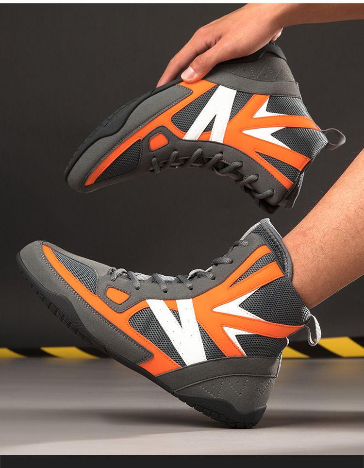 Nieuwe grote maten boksschoenen voor heren en dames, worstel- en vechtschoenen, ademende, lichtgewicht Sanda trainingsschoenen en vechtschoenen._voghion.com