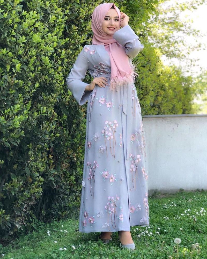 Dameskleding Modieuze dames driedimensionale geborduurde cardigan, elegante en elegante lange rok_voghion.com