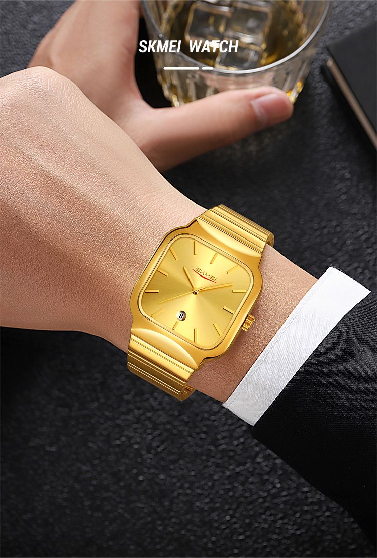 Orologi da polso unisex al quarzo di lusso con cinturino in acciaio inossidabile, analogico, con display della data, alla moda, impermeabili_voghion.com