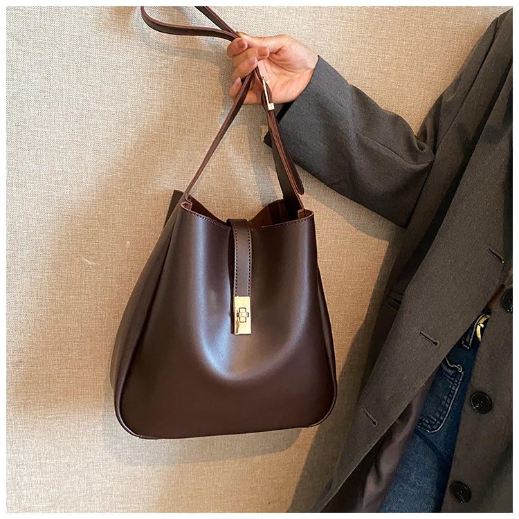 Damentasche, weiche Ledertaschen für Mädchen, Geburtstagsgeschenke, modische Umhängetaschen, 2023 Herbst-Eimertaschen_voghion.com