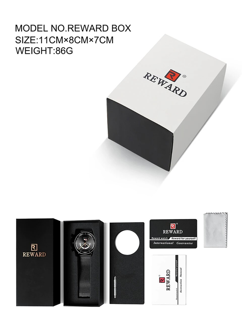 Men Wristwatch Luxury Waterproof Stainless Steel Watches Fashion Calendar Chronograph Wrist Watches Gift for Him_voghion.com