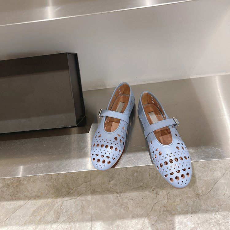 Round Toe Strap Flat Ballet Fashion Casual Single Shoes 2025 Summer New Hollow Breathable_voghion.com