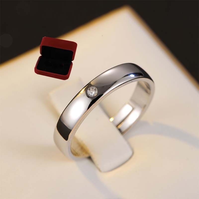 Live Luxury Wedding Simulation Diamond For Men And Women One Pair Adjustable Proposal Ring Props_voghion.com
