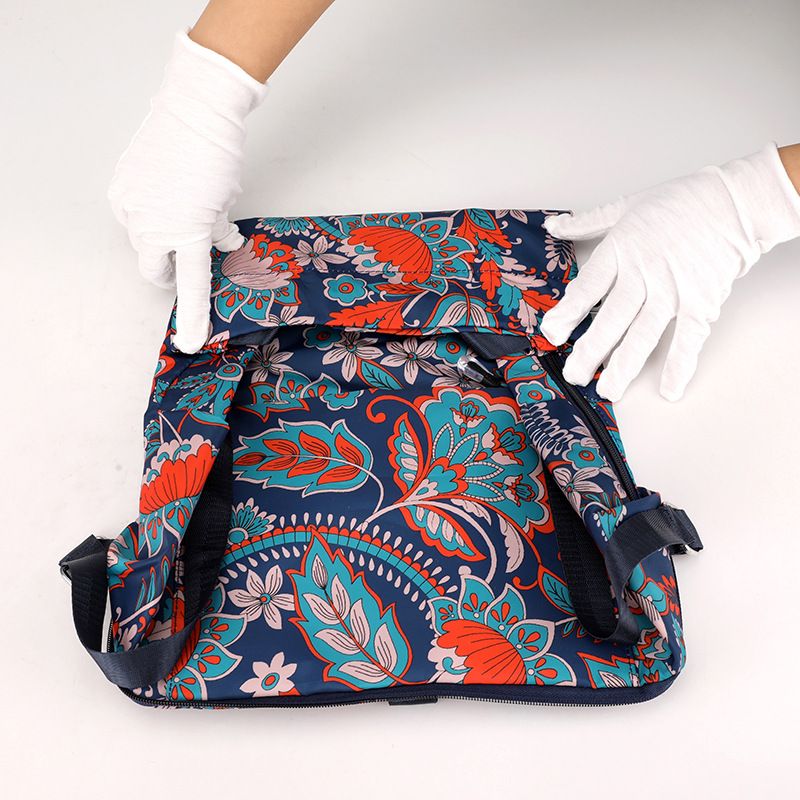 Women's Print, Lightweight Drawstring, Foldable Storage Sports Gym Bag, Drawstring Pocket,_voghion.com