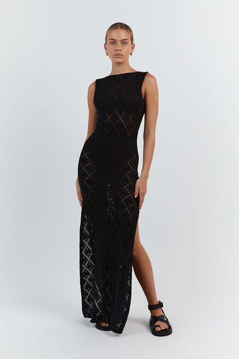 Women's Clothing beach vacation sexy long skirt knitted slit dress summer women_voghion.com