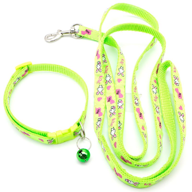 Rabbit Small Neck Ring Colorful Buckle Patch Pet Collar Dog Leash Cat_voghion.com