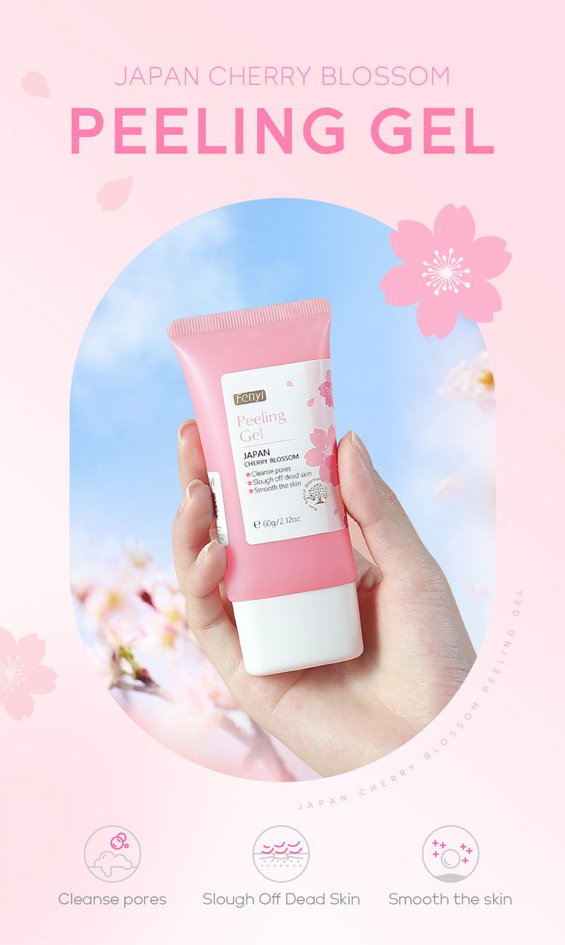 Japanese Sakura Cleansing Exfoliating Gel Hydrating Moisturizing Rejuvenating Face Body Cleansing Skin Care Products_voghion.com