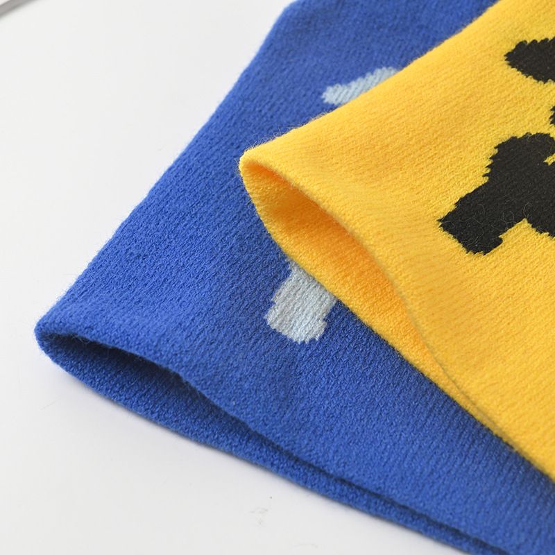 Cappelli caldi lavorati a maglia autunnali e invernali europei e americani, tendenza moda transfrontaliera, lettere WB, cappello pullover antifreddo per esterni, coordinato_voghion.com