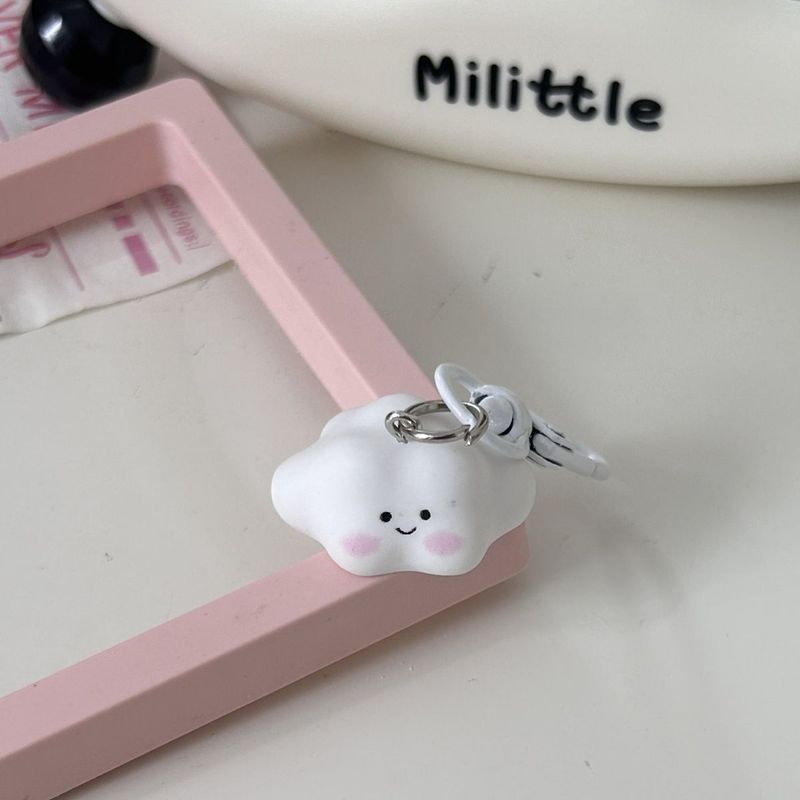 Neue süße weiche dreidimensionale Wolke Schlüsselanhänger Spaß Cartoon Tasche Anhänger Paar Bestie Geschenk Zubehör_voghion.com