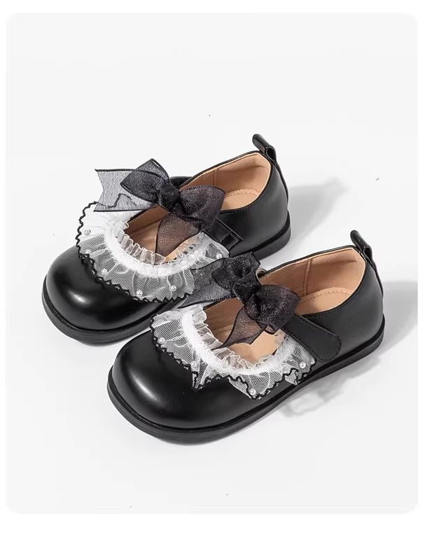 Mädchen Prinzessin 2025 Frühling und Herbst Neue Kinder Weiche Sohle Rutschfeste Weiße Kleine Stil Schuhe_voghion.com
