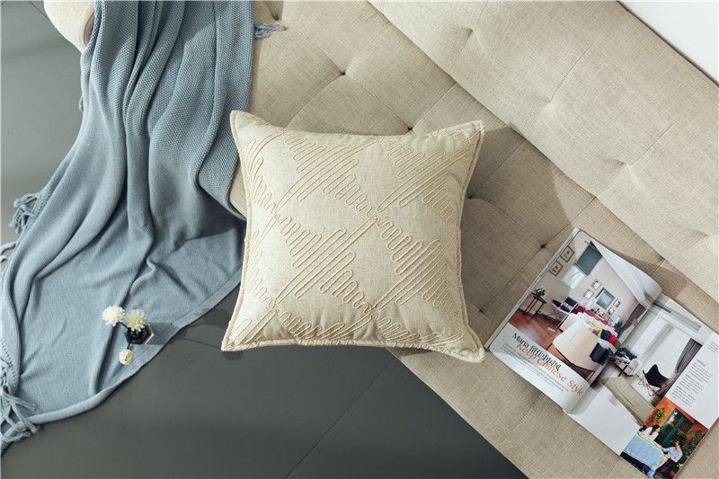 Housse de coussin de canapé à motif géométrique tridimensionnel de style européen et américain, housse de coussin de canapé de chambre modèle nordique_voghion.com