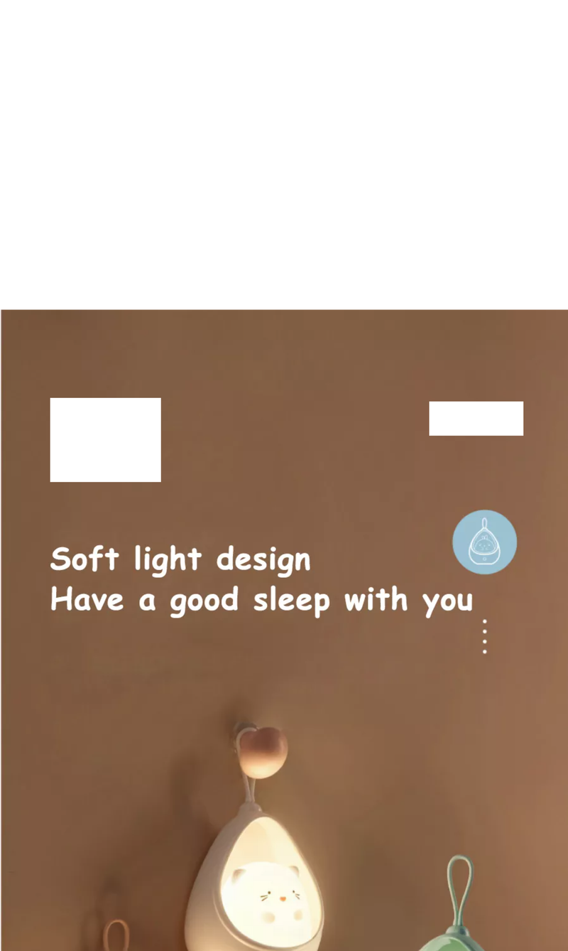 Cute Animal Night Light With Motion Sensor - USB Rechargeable LED Lamp For Kids Bedroom Wall_voghion.com