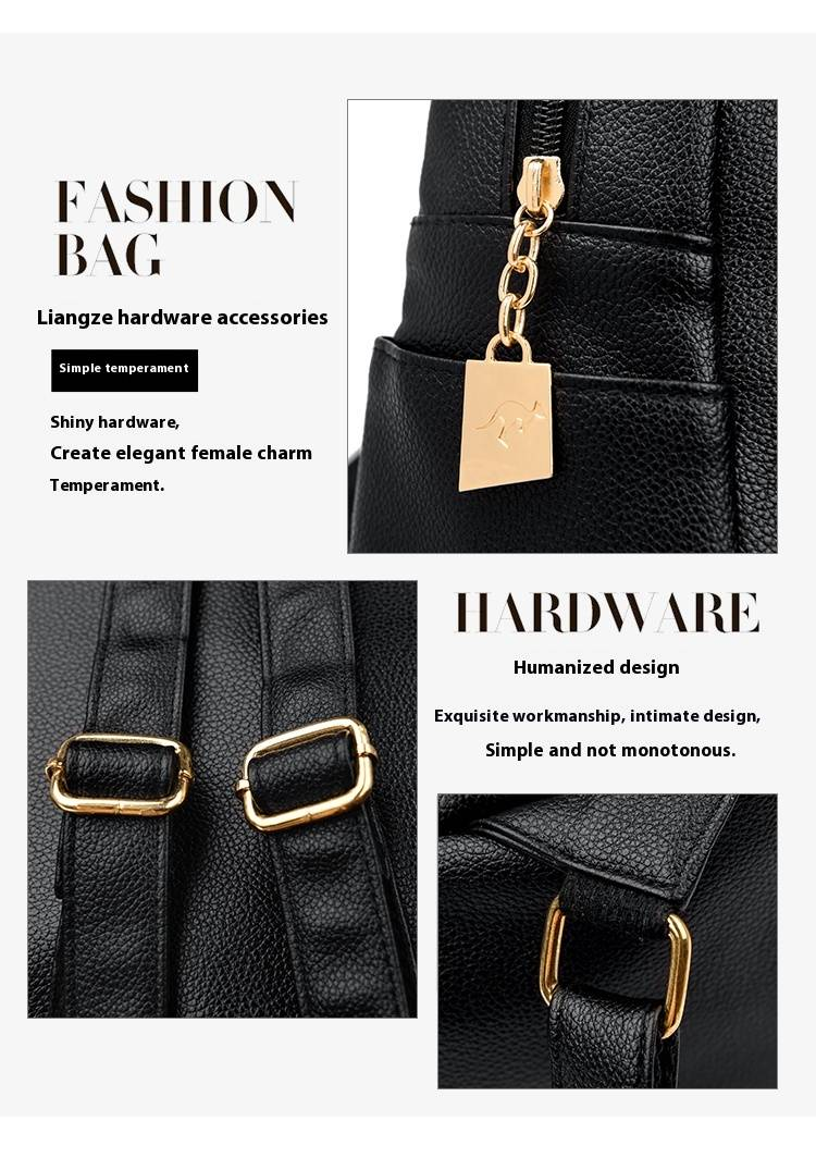 Borsa a marsupio 2024 Zaino in tinta unita alla moda semplice e versatile europeo e americano di nuova moda_voghion.com