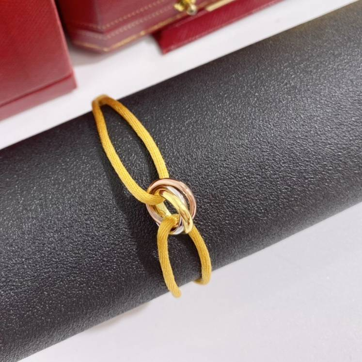 Bracciale Trinity in acciaio inossidabile, bracciale a tre anelli, bracciale con cordino colorato, gioielli in argento sterling per gli amanti, prezzo all'ingrosso_voghion.com