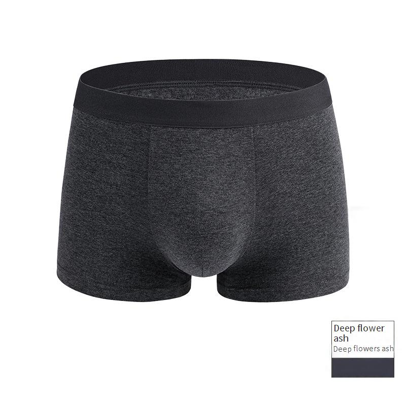 Sous-vêtements pour hommes en coton à fibres longues, sous-vêtements classiques pour hommes, caleçons boxeurs respirants antibactériens taille moyenne en pur coton_voghion.com