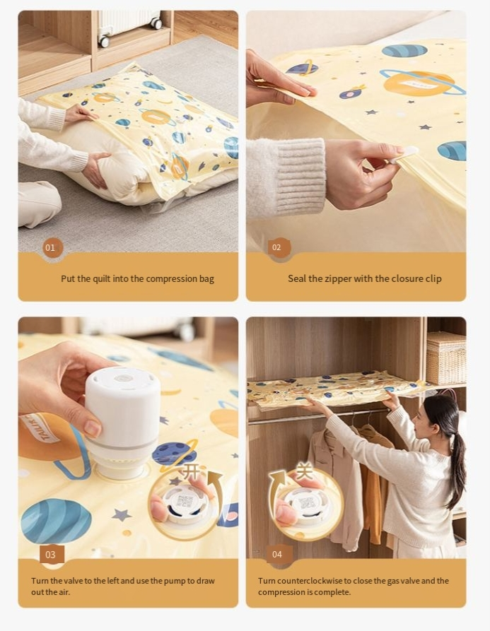 Vacuum Compression Bag Clothes Quilt Quilt Clothing Down Jacket Planet Storage Bag Home Waterproof And Moisture Proof_voghion.com