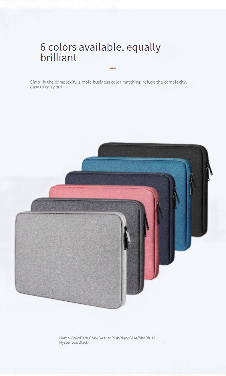 Bolso para portátil de mujer para MacBook/tableta de 14 a 15,6 pulgadas - Elegante bolso con protección acolchada (resistente al agua, con múltiples bolsillos, ligero, negro/rosa)_voghion.com