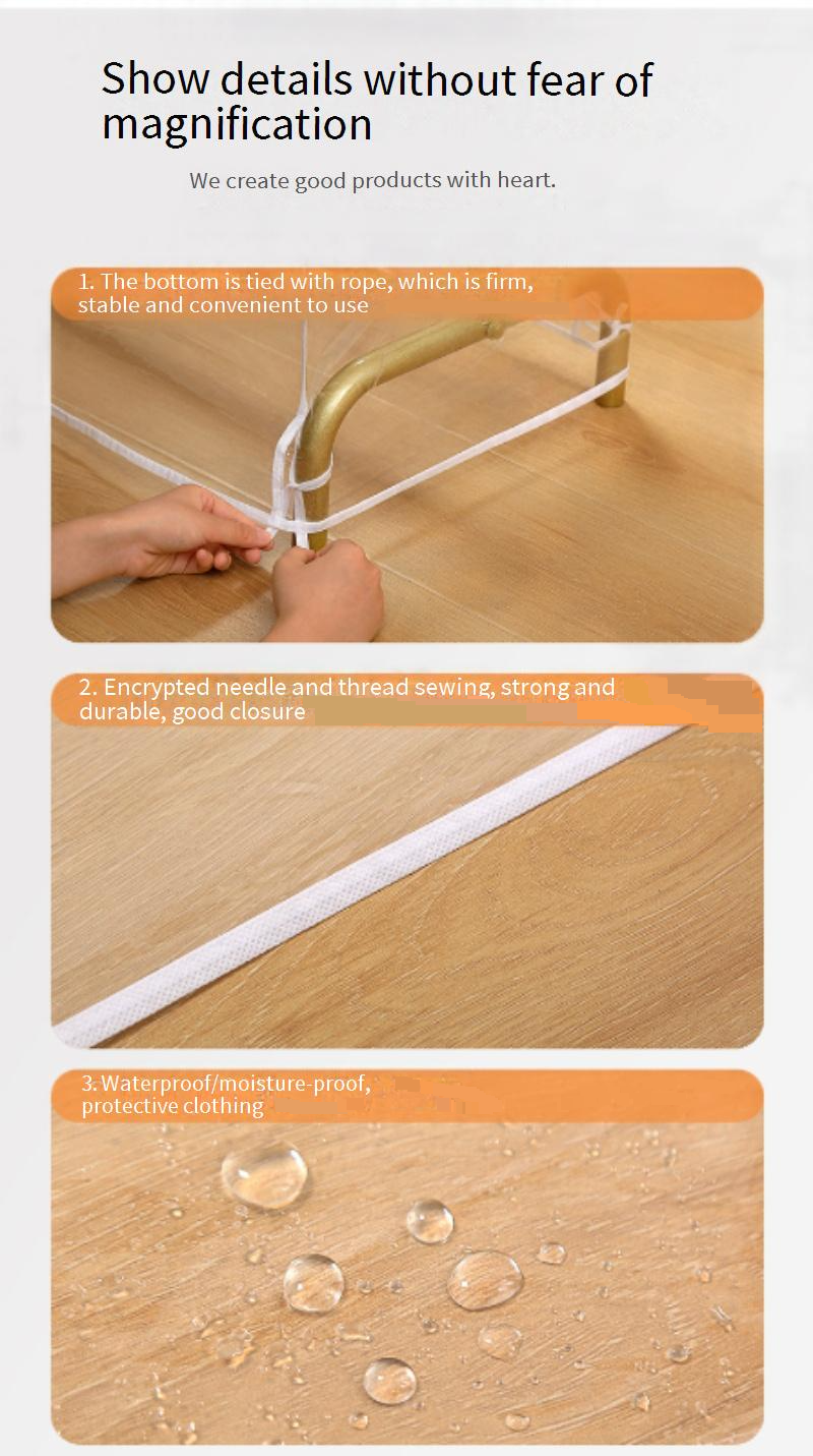 Clear PEVA Waterproof Garment Bag - Hanging Dust Cover For Clothes Dresses & Coats Wardrobe Storage Protector_voghion.com