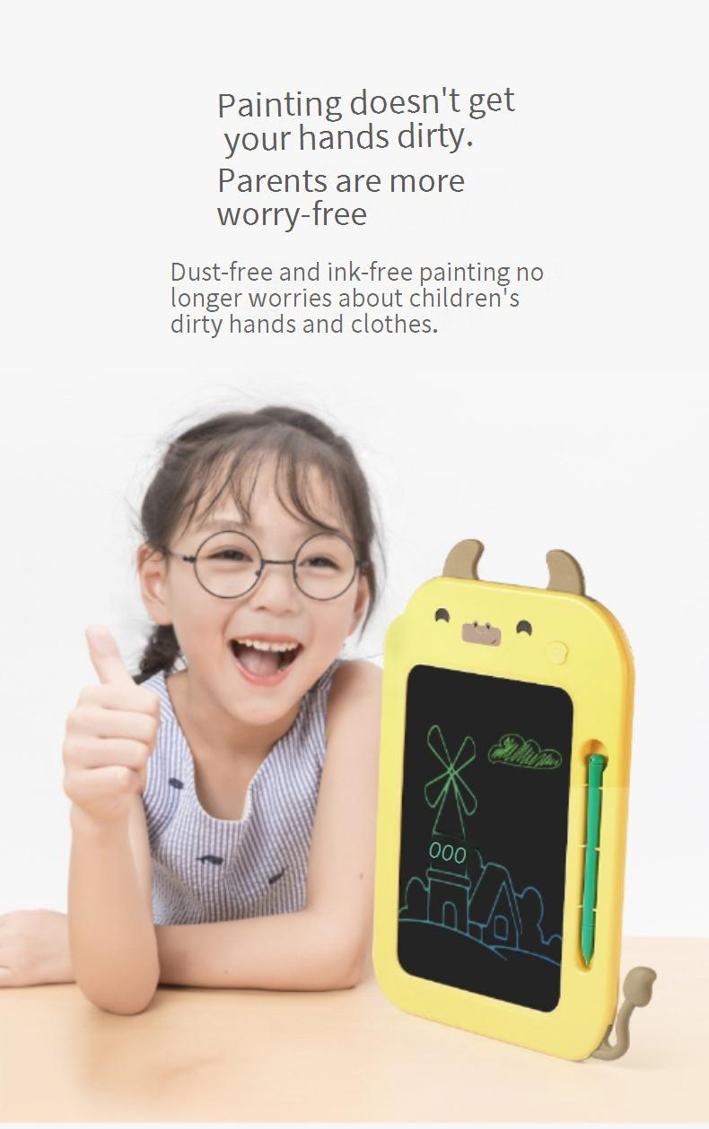 LCD Writing Tablet For Kids - Colorful Drawing & Doodle Board With Erasable Function, Fun Cartoon Designs_voghion.com