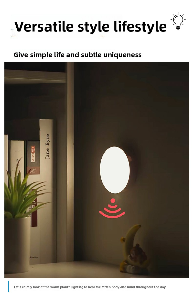 Luz noturna LED inteligente com sensor de movimento - Controle remoto de 7 cores, temporizador e dimerizável, alimentada por bateria para corredor, armário e quarto_voghion.com