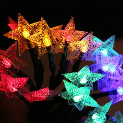 Solar-Sternenlichterkette – 8 Beleuchtungsmodi, wasserdichte PVC-Lichterkette (Warmweiß/Kaltweiß/Farbwechsel)_voghion.com