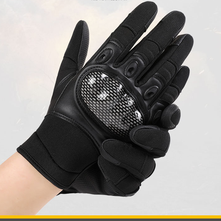 Gants de cyclisme tactiques pour entraînement en extérieur, moto, antidérapants, résistants à l'usure, écran tactile, PU, pour hommes, doigts longs, coque rigide, protection_voghion.com