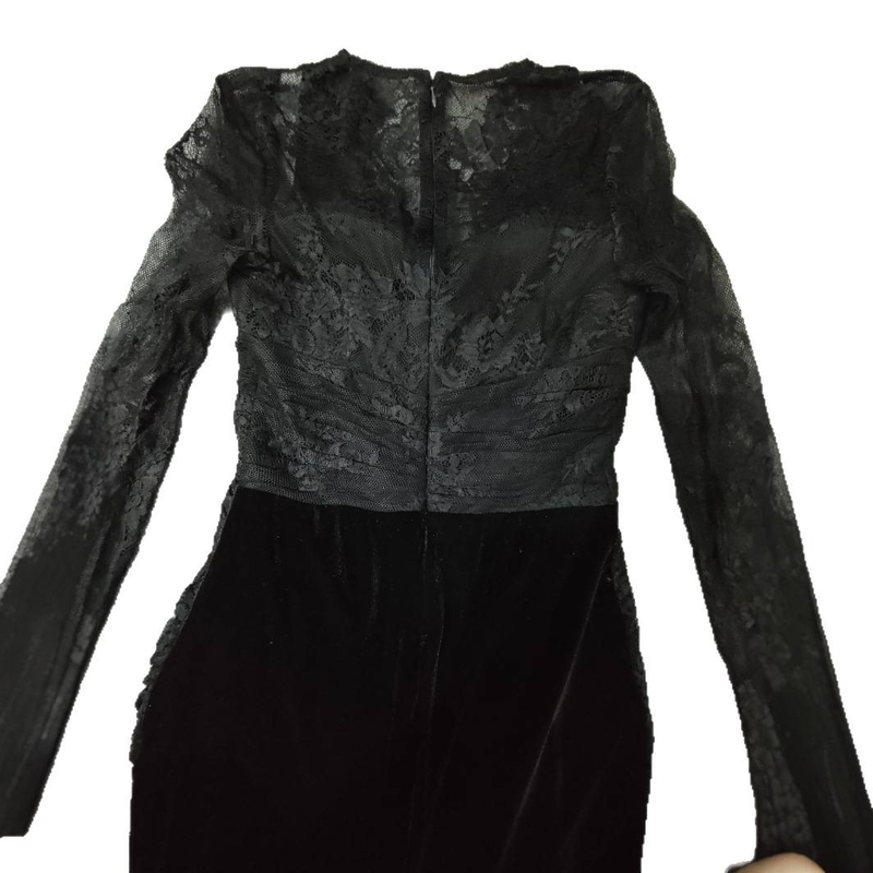 Elegant Mermaid Evening Gown With Long Sleeves – Slim Fit U-Neck Formal Dress For Parties & Special Occasions_voghion.com