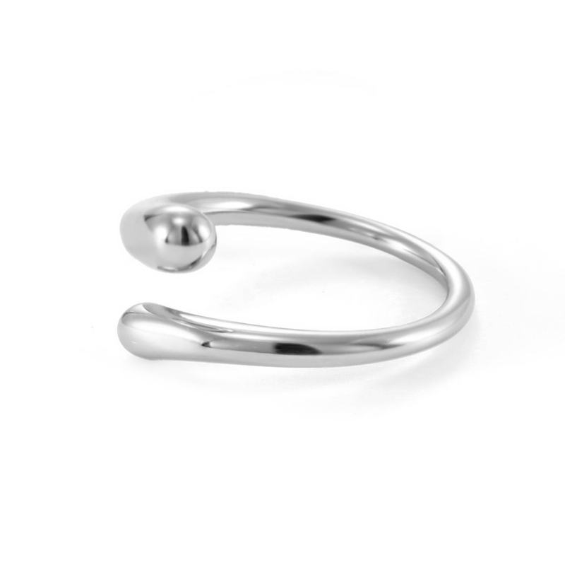 Ringe Embrace Offener Ring Retro Im Design Unregelmäßiger Glatter Ring Aus Titanstahl_voghion.com