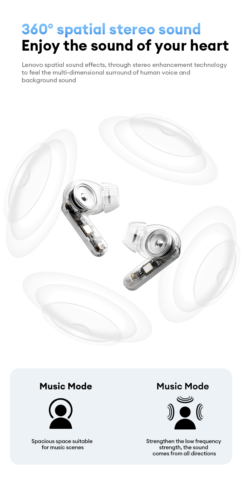Original Lenovo LE209 Original Wireless Headphones Bluetooth 6.0 Earphones Noise Canceling Sport Earbuds Long Battery Game Music Headset_voghion.com