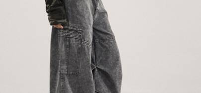Pantaloni cargo larghi unisex – Joggers militari utility in 100% cotone con silhouette da paracadutista ed effetto slavato (XS-2XL, grigio scuro/grigio chiaro)_voghion.com