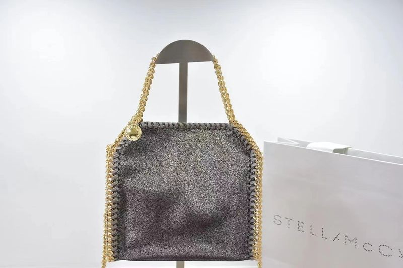 Stella Mccarey Falabella Große Einkaufstasche Designertasche Damen Schwarz Einkaufskette Taschen Geldbörse Messenger Leder Handtaschen_voghion.com