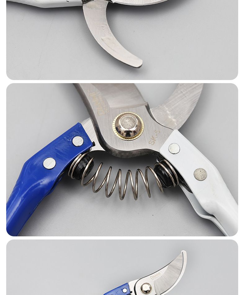 Professional Gardening Pruning Shears - Dual-Color Iron Handle, 50mm Cutting Capacity, Ideal For Fruit Trees, Flowers, And Outdoor Plants_voghion.com
