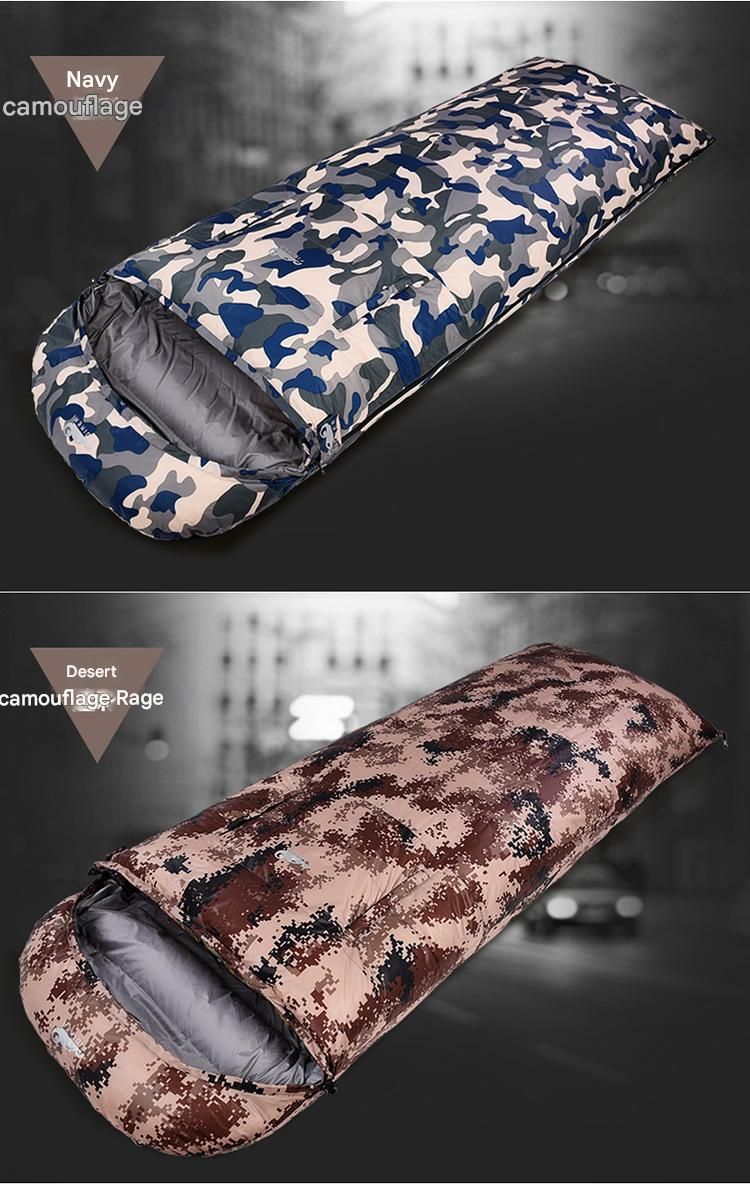 Upgrade Down Sleeping Bag - Sacco a pelo mimetico ultraleggero per esterni con accesso manuale e design collegabile per 4 stagioni_voghion.com