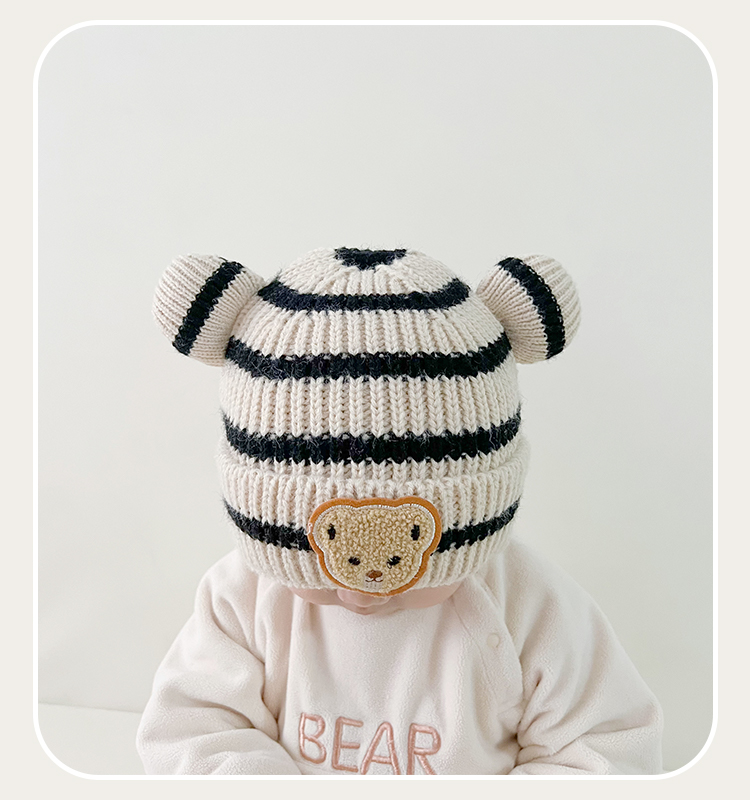 Cappelli per bambini Cappello da bambino Set da bambino super carino in lana lavorato a maglia per l'autunno e l'inverno_voghion.com