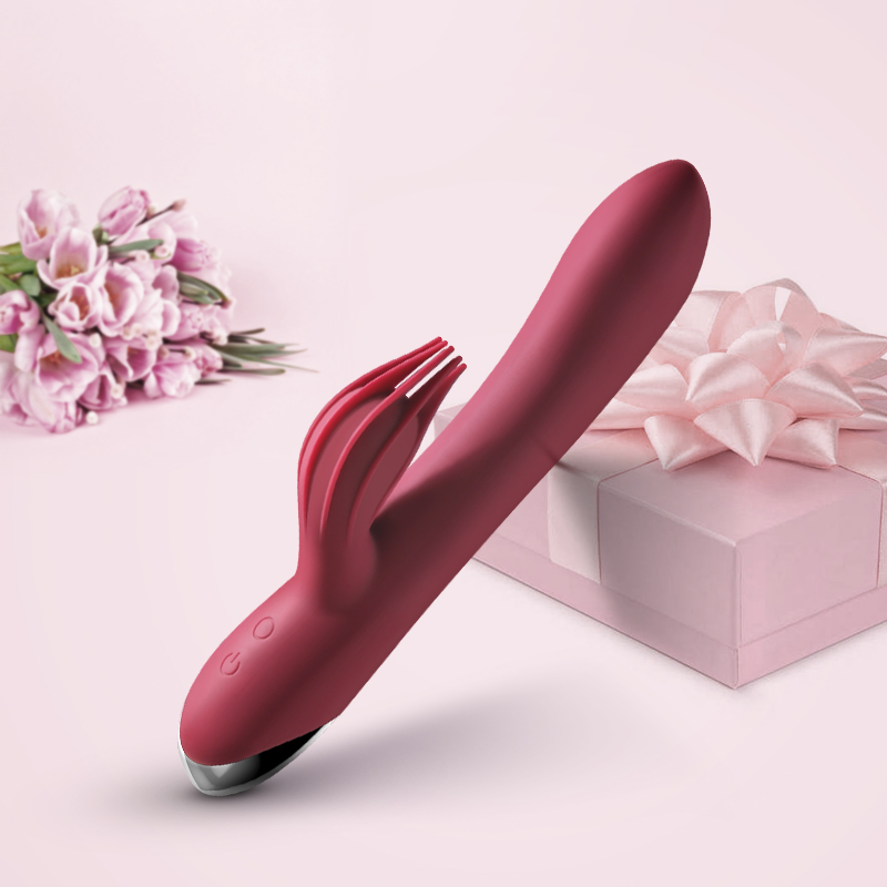 USB ricaricabile a 10 velocità potente vibratore per coniglio con dildo per donna Stimolazione del clitoride vibratore per massaggio G-spo_voghion.com
