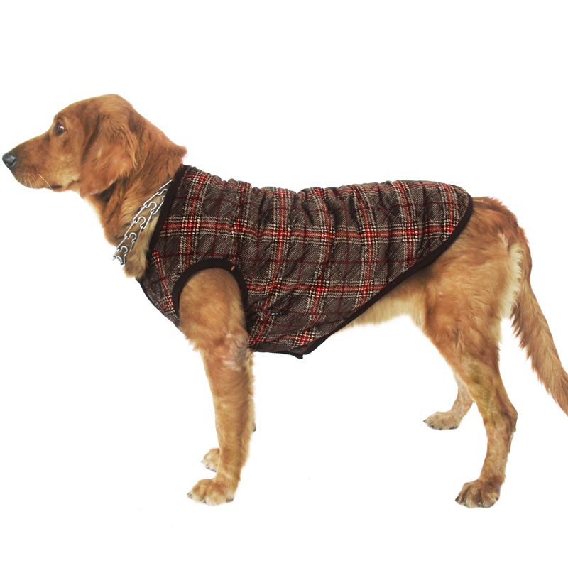 Autumn Winter Thickened Vest Poodle Golden Retriever Medium And Large Dog Puppy Cotton Clothes_voghion.com