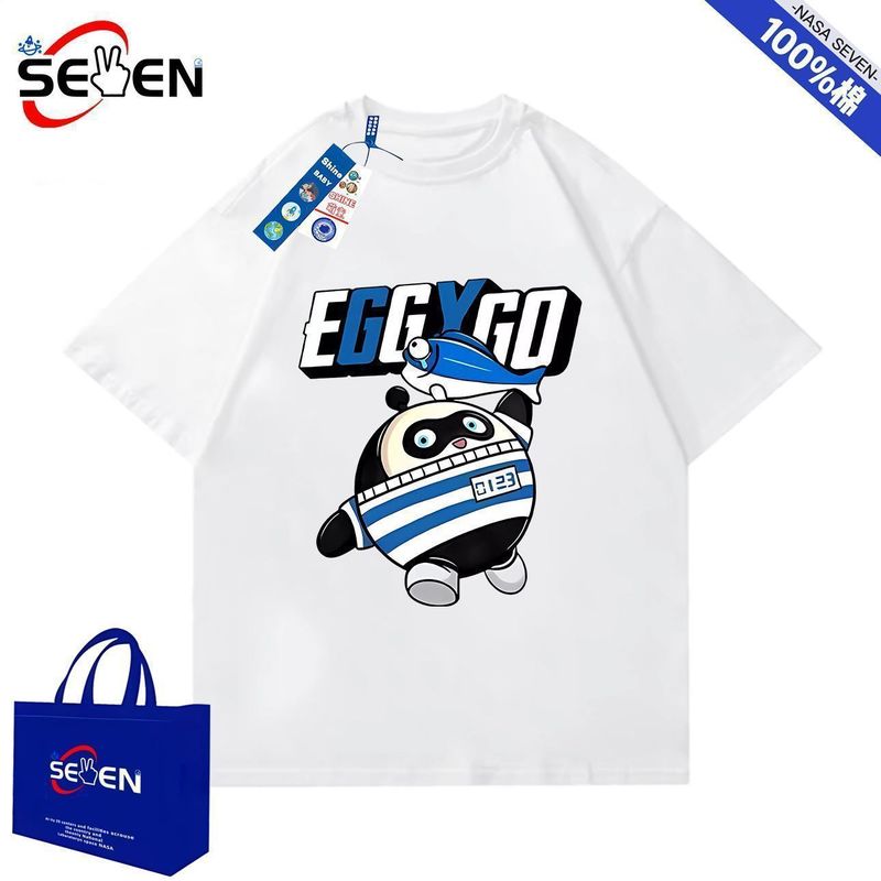 NAS Maglietta estiva in cotone per ragazzi e ragazze, motivo: Eggman, a maniche corte, per bambini grandi, alla moda_voghion.com