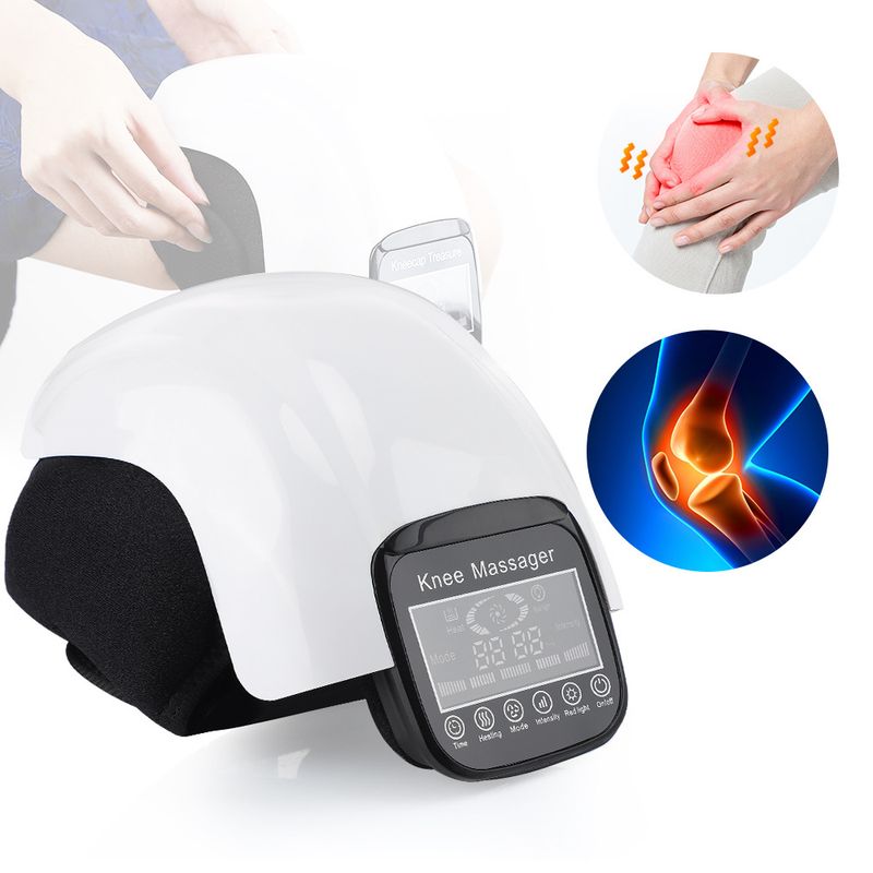Knéimassager mat véier Geschwindegkeeten, Timing, Infrarout-Elektroheizung, Knéischoner, Drockmassage, Ellbogeknéischoner_voghion.com